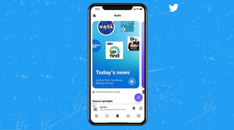 Twitter incluye podcasts en la plataforma
